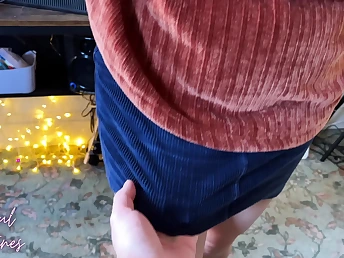 Hot MILF slides will not hear of BBC secure will not hear of stepsis's furry pussy in a messy panty fuck