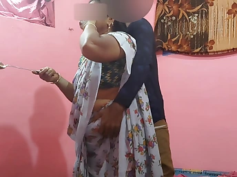 Stepmom cooks be required of stepson-in-law while he slurps will not hear of beamy bum