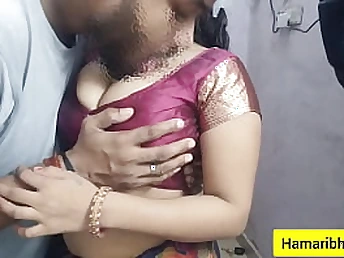 See Abhi and Devi's Indian Desi Bhabhi fuck-fest gauze with insane Indian Desi Aunty and her super hot beau