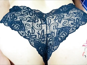 Alisson with long whisker takes on two cocks in front of her reflect to the fullest deep-throating her womanhood