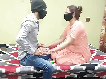 Desi Aunty & Bhabhi get their tight pussies drilled fast with steamy Indian threesome