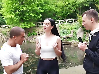 Sweetie Chick Group Luvs It Outdoors yon Huge Tits and a Hot Ass