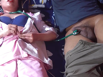 Indian Xxx Stepmom Gives Desi GONZO Doctor Drink up a Pussy-Fucking Treat in Hindi