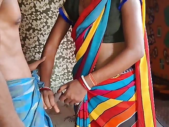 Desi Aunty & Desi Ashu with respect to tight clothes in turns possessions pounded with respect to hot orgy with stepbro & his join in matrimony with respect to saree