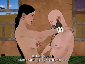 Dongi Baba fucked busty 3D bhabhi in Ashram Hindi Urdu