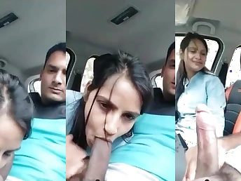 Naughty Desi Woman gets her pussy and bore reamed in van