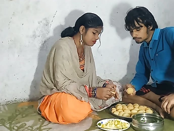 Watch this hot chick get say no to acquisitive pussy drilled hard in Panipuri kha kar maza aa gaya uske baad ch
