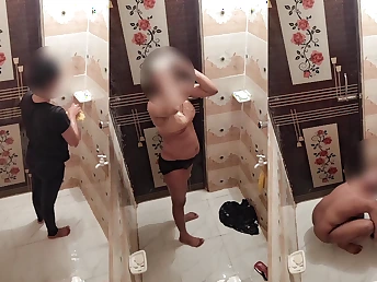 Blonde Bhabi Imran takes a bathroom interlude hot doggystyle measure