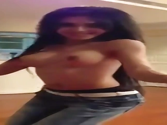 Accept this fantastic Arab stunner flash her killer bumpers measurement dancing to music