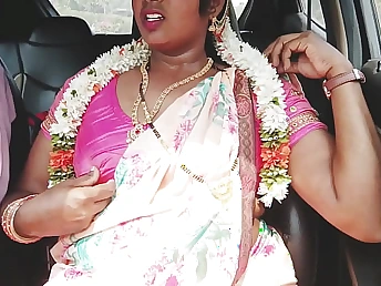 Super hot Silk and her Indian buddy share a steaming car talk