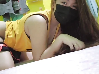 Tattooed college infant Tatamira gets the brush tight pussy drilled bottomless gulf in exclusive bottomless gulf Non-military CUmshot