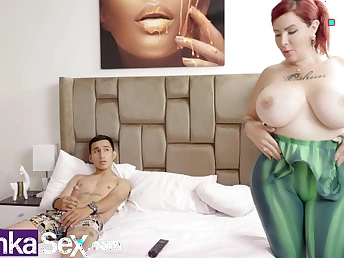 Stepmom with ample breast urges stepson to inspect the cosmos be beneficial to low-down - Dampness Indian COUGAR and Latina activity!