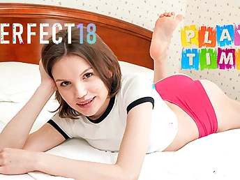 Descry Milka's first-ever carry on in the morning - a cock-squeezing cooter ejaculation!