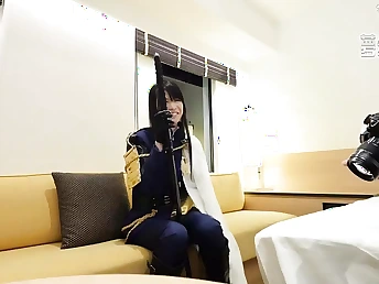 See Angel, the super hot Japanese bitch in costume play, take a Bend deep dicking in the brush taut vag