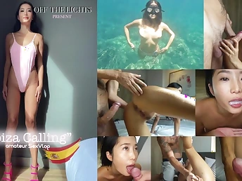 LonelyMeow's wild trip in Spain ends with hot sex & cumshot!