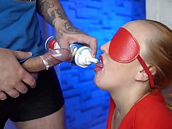 Step-step-sister gets a surprise from her boy while I espy and stroke his meat