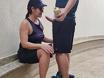 Raquel Exibida bet her acquaintance at work that he could treat Palmeiras' phat Mexican schlong