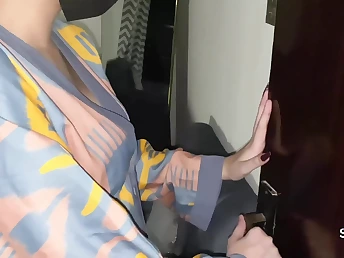 Hot Desi MILF with big boobs moans loudly while getting intimate with her fixture